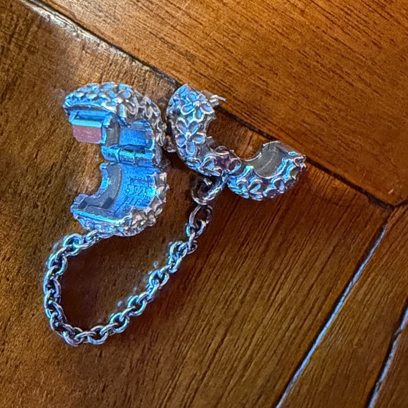 Pandora Floral Silver and Gold Safety chain - Picture 4 of 4